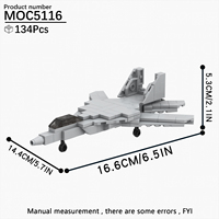 Kit de construction de briques MOC Scène Militaire Avion de Chasse F-14 Tomcat Modèle DIY Jouets Éducatifs Créatifs pour Enfants MOC5116