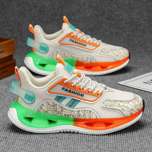 Chaussures de sport légères et amorties pour jeunes, printemps-automne, avec semelles souples, idéales pour les étudiants et les hommes, style marche. - Product Image 1
