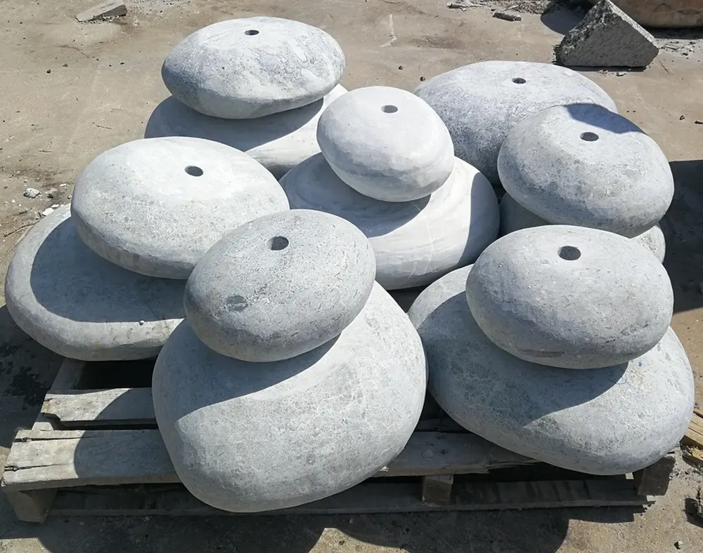 Çin'de yapılan basit doğal granit çeşme açık su bahçe taş çeşme