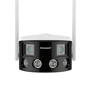 Наружная IP-камера с двойным объективом, угол обзора 180 градусов, 4 МП, PTZ, беспроводная камера видеонаблюдения
