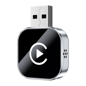 Adaptador Inalámbrico CarPlay 2 en 1 Plateado con Puerto USB, Plug & Play, Adaptador Inalámbrico CarPlay Android Auto, Dongle CarPlay - Product Image 1