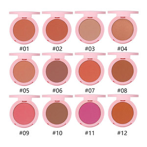 Palette de fard à joues en poudre pressée super-blendable personnalisée, fard à joues mat unique avec miroir - Product Image 6