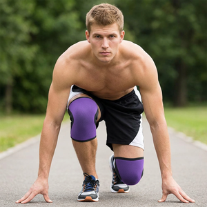 7mm Performance Neoprene Breathable Unisex <b>Knee</b> Sleeves for Powerlifting Professional Compression Braces for Gym Weight Training - Product Image 1