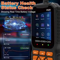 Lector de Códigos OBDII ELM327 V520 con Funciones Completas OBD2, Herramienta de Diagnóstico para Automóviles de 12V, Escáner con 1 Año de Garantía en Inglés y Más de 20 Idiomas, Detector y Analizador