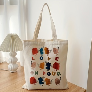 Bolso de Hombro de Lona con Estampado Personalizado, Bolsa de Compras Reutilizable, con Estampado Personalizado, <span class=keywords><strong>Love</strong></span> <span class=keywords><strong>on</strong></span> <span class=keywords><strong>Tour</strong></span>, 2023, 1 Unidad - Product Image 4