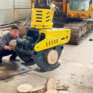 Maquinaria forestal excavadora cortador de árboles de agarre con cilindro de sujeción Sierra de agarre para equipo de excavadora