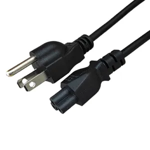 Factory Direct Approved 3-Pin Prong Plug Cable USA 3Pin 10A/13A/15A AC Power Cords 2m Electric Lead IEC C13 US Power Cord