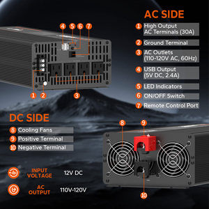Inverter <span class=keywords><strong>a</strong></span> Onda Sinusoidale Pura LiTime 3000 <span class=keywords><strong>Watt</strong></span> 12V 3Kw per Accumulo Energetico Domestico e Camper Off-Grid, Spedizione Gratuita dagli USA - Product Image 5