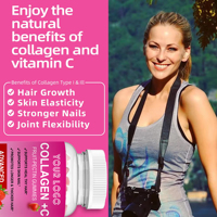 Vente en Gros Complément Alimentaire Gummies Collagène Vitamine C Peau et Ongles Renforcés Biotine