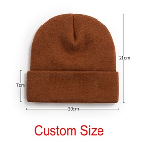 QZFSO Unisex, venta al por mayor, ropa de calle personalizada Y2K con estampado de logotipo completo sin puños, gorro de Jacquard, gorro de invierno tejido, gorro bordado - Product Image 3