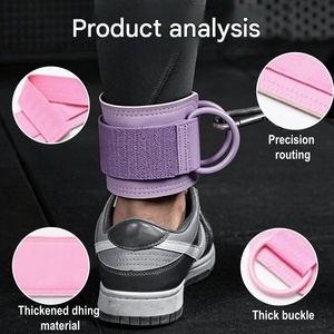 Adjustable Ankle Straps Cable Leg Cuffs Fitness Resistance Training <b>Bands</b> for Gym <b>Workout</b> - Product Image 5