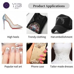 Yhb <strong>Rhinestones</strong> Hot Fix Ss16/5mm/4mm Rose Flat Back <strong>Hotfix</strong> Glass <strong>Rhinestones</strong> - Product Image 5