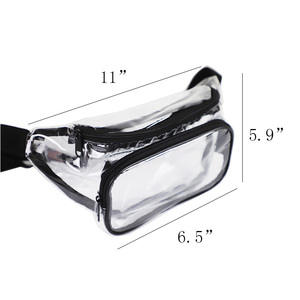 Kantong pinggang plastik bening transparan pvc, kantong sabuk PVC bening transparan, tas panggul tembus pandang, tas pinggang plastik bening - Product Image 4