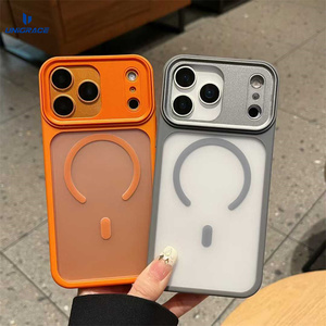 Custodia UNIGRACE per <span class=keywords><strong>iPhone</strong></span> 17 Pro Max/16/15/14/13/<span class=keywords><strong>12</strong></span>, con Ricarica Wireless Magnetica, Bordo Morbido in PC, Trasparente, Antiurto, Colore <span class=keywords><strong>Arancione</strong></span> - Product Image 3