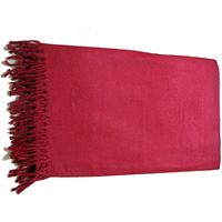 Karmakara PARIJAT HANDICRAFT 100% Châle de méditation en laine Bordeaux Rouge Moines tibétains Design Echarpe ethnique du Tibet Yoga