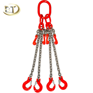 حبال سلسلة باوت <span class=keywords><strong>4</strong></span> أرجل 32 سلسلة حبال سلسلة G80 رفع مع دوار للساقين 12m 40 طن - Product Image 2