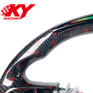 Volante Deportivo Personalizado de Fibra de Carbono con Pantalla LED de RPM y Detalles Rojos para Infiniti Q50 Q60 Q70 QX30 QX50 QX60 QX70 - Product Image 2