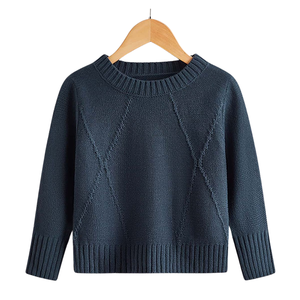 Pulls d'hiver écologiques anti-boulochage grande taille anti-rétrécissement col rond respirants en mélange polyester/coton pour garçons - Product Image 3