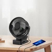 Mode petit 3 vitesses ventilateur de Table de Rotation à 360 degrés avec crochet 12000mAh batterie externe USB Rechargeable Portable ventilateur de bureau