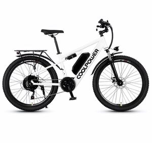 Vélo de montagne électrique de 26 pouces avec double suspension et freins à disque doubles, équipé d'une batterie au lithium 48V 10Ah - Product Image 2