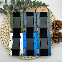 Portefeuille magnétique en acier inoxydable fin et minimaliste personnalisé pour hommes, blocage RFID, usinage CNC, électro-érosion à fil pour usinage rapide