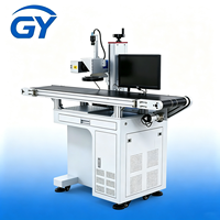 Machine de marquage laser à fibre de bureau 20W 30W 50W 100W avec caméra CCD et positionnement visuel automatique, dotée d'un convoyeur pour cartes d'accès IC