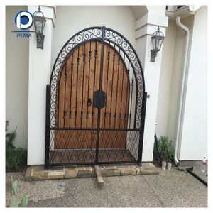 Portail en fer forgé de style <span class=keywords><strong>sud</strong></span>-<span class=keywords><strong>ouest</strong></span> Prima |   Entrée de <span class=keywords><strong>villa</strong></span> en verre dépoli et ornementation sculptée avec design intimité - Product Image 4