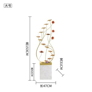 Modern Minimalist Metal Water Fountain Floor Standing <b>Ornament</b> For Living Room Entryway With Led Light And Flowing Water Design - Product Image 2