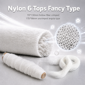 Fibre de Nylon 6 Ignifuge Écologique OEKO-TEX, Matière Première Semi-Translucide, Finesse 3D 2.7dtex 3.3dtex, 88/98mm~110mm, Filature VDL - Product Image 3