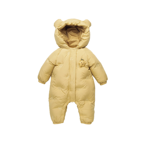 Nuova Giacca Invernale per Neonati, Tuta Imbottita con Cappuccio, Abbigliamento Avvolgente, Tinta Unita con Stampa - Product Image 1