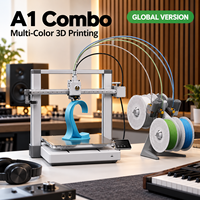 Peralatan 3D Grosir A1 Combo Versi Global Printer Desktop Multiwarna untuk Model Arsitektur dan Kerajinan DIY