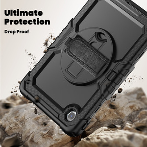 Étui pour tablette de haute qualité manchon de protection plat rotatif à 360 degrés avec dragonne réglable pour Lenovo M8 M9 M10 M11 HD - Product Image 3