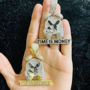 Colgante de Diamante Moissanite de Alta Calidad con Diseño de Dibujos Animados Estilo Hip Hop, Colgante de Moissanite Personalizado Disponible a un Precio Accesible - Product Image 1