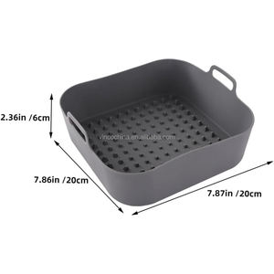 Rivestimento antiaderente in Silicone riutilizzabile <span class=keywords><strong>per</strong></span> uso alimentare da 8 pollici quadrati <span class=keywords><strong>per</strong></span> teglie da forno <span class=keywords><strong>accessori</strong></span> <span class=keywords><strong>per</strong></span> <span class=keywords><strong>friggitrice</strong></span> <span class=keywords><strong>ad</strong></span> <span class=keywords><strong>aria</strong></span> - Product Image 2