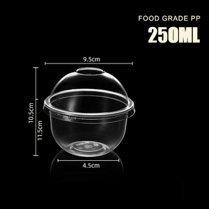 95mm in Stock <strong>250ml</strong> 360ml Baking <strong>Yogurt</strong> Ice Cream Pudding Milk Cake Box <strong>Plastic</strong> Jar PET U Shape <strong>Plastic</strong> Dessert <strong>Cups</strong> with Lid - Product Image 4