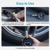 Manomètre numérique de pression des pneus de voiture et de moto avec TPMS Godeson GH01S-QBR2 Haute Qualité