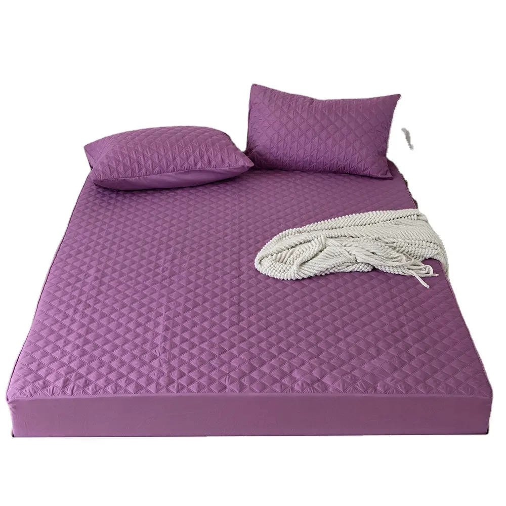 Disesuaikan Twin Comfort Single Double King Katun Bug Tahan Air Bed Sheet Removable Zipper Pelindung Penutup Kasur