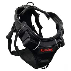 قابل للتعديل فاخر نايلون الكلب تسخير تنفس تسخير عاكس السلامة الحشو التدريب الرائدة المغناطيس مقبض الكلب - Product Image 2