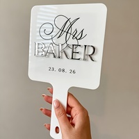 Miroir à main en acrylique personnalisé, unique et exclusif, pour cils, décoration de chambre, miroir cosmétique, cadeau de mariage, miroir de douche nuptiale