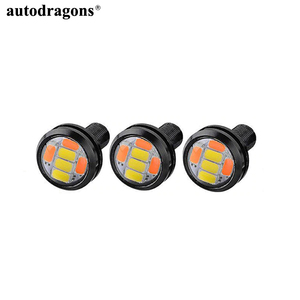 Feux de jour (DRL) 12V pour voiture, double couleur, type œil d'aigle, lampes de signalisation pour automobiles, DRL, accessoires de style automobile, phare LED œil d'aigle pour moto 23mm - Product Image 2