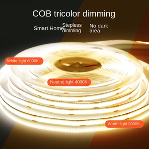 Offre Spéciale Usine Dimmable dotsfree lumière 480leds/m dc 24V 12V 5V 10w RGB Blanc CCT Smart COB LED Bande - Product Image 3