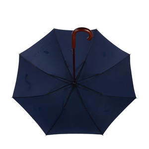 Men's Luxury wood handle umbrella and <b>wooden</b> stick umbrella sun protection business stock wholesale hook umbrellas - Product Image 3