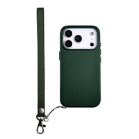 Personnalisé Votre Logo 2025 Nouveau Modèle Premium De Luxe Pu Couverture de Téléphone en Cuir pour Iphone 17 Pro Max Cas avec Dragonne