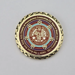 Pièces de monnaie de défi de luxe plaquées or, jetons métalliques bicolores personnalisés, souvenirs d'excellence d'entreprise haut de gamme pour les États-Unis - Product Image 1