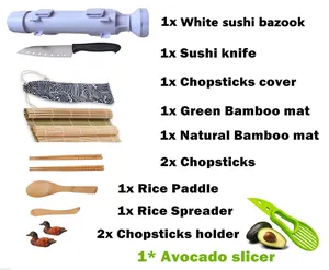 Modèle cylindrique de moule de sushi de baril de ménage, fabricant de boules de riz, outil de riz d'algues de bricolage, machine de bazooka de sushi