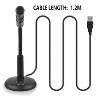 Microphone à condensateur omnidirectionnel à col de cygne USB filaire - Léger et portable pour le streaming sur ordinateur, les jeux, les conférences