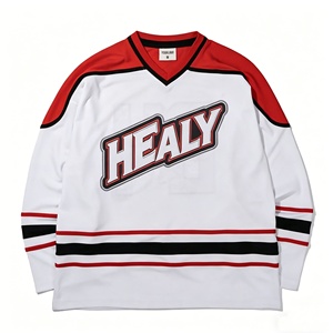 เสื้อฮอกกี้ผู้ชาย Healy แบบปรับแต่งได้ พร้อมตัวอักษรและตัวเลข ดีไซน์พิเศษ ระบายเหงื่อได้ดี ไม่หดตัว ลายพิมพ์สำหรับทีมฝึกซ้อม ชุดฮอกกี้น้ำแข็ง - Product Image 6