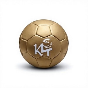 Balón de Fútbol Dorado con Diseño de Logotipo K4, Balón de Fútbol de Color Sólido, Equipo de Entrenamiento - Product Image 1