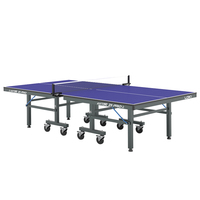 Fabricant professionnel de tables de tennis de table, table de ping-pong pliable mobile avec pieds en acier et roulettes de 125 mm, conforme aux normes de compétition