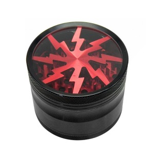 63MM Lightning Transparent Skylight Four Layer Aluminum Alloy Smoke <b>Grinder</b> Tobacco <b>Grinder</b> - Product Image 4